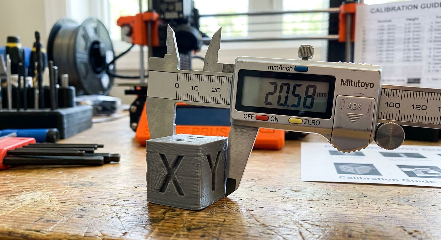 Dimensional inaccuracy measured with calipers on 3D print