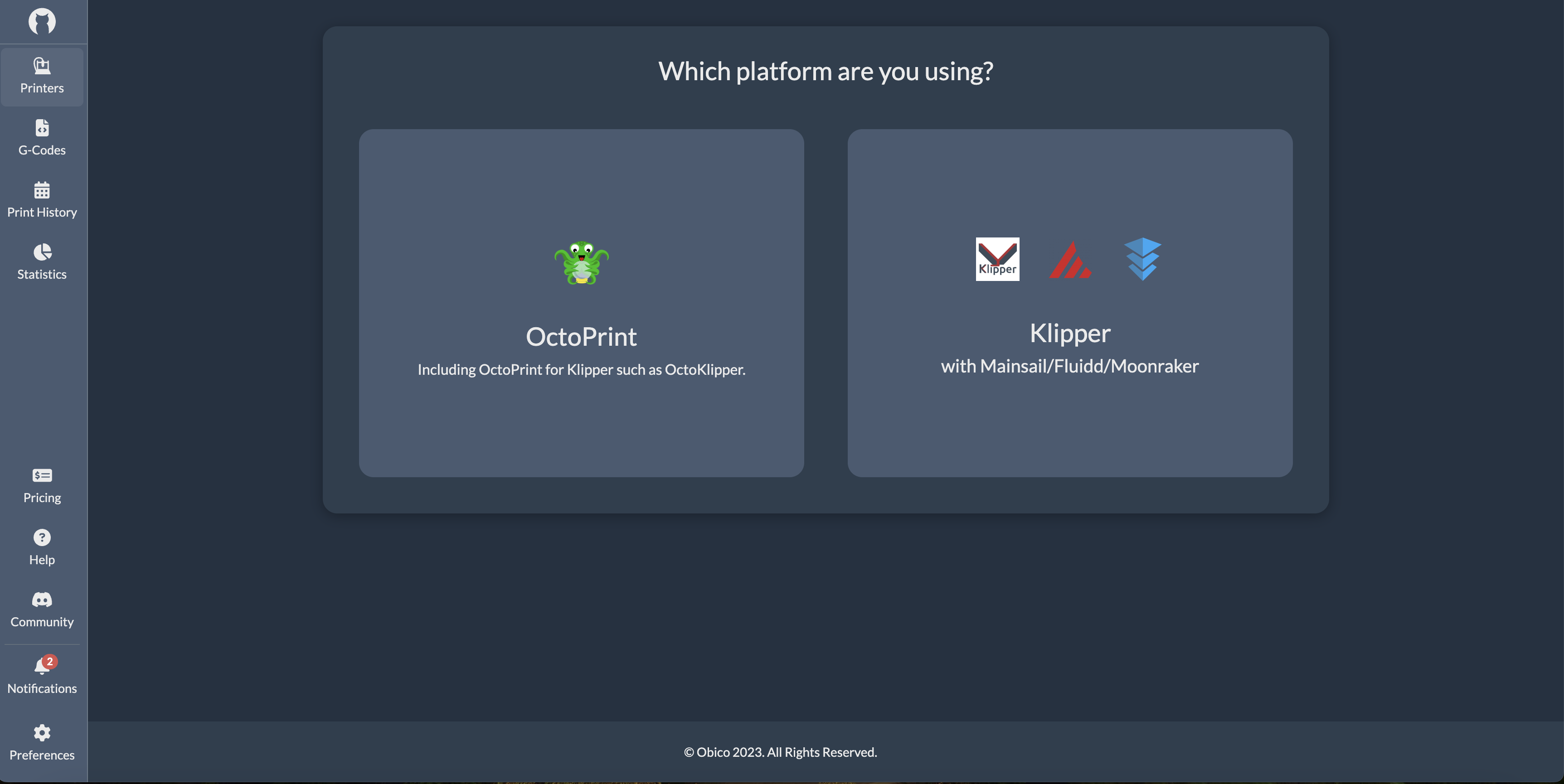 Select &quot;Klipper&quot; and Connect Your Printer - Obico