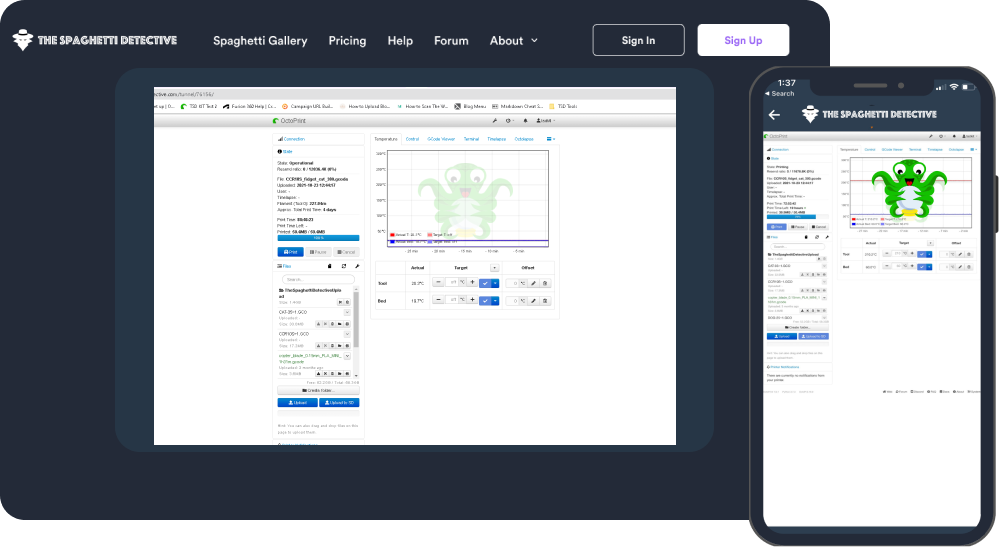 Access OctoPrint from anywhere with The Spaghetti Detective