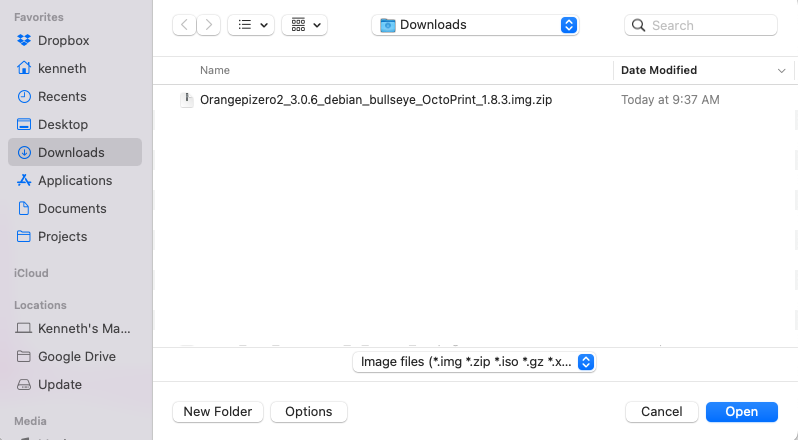 Download and Setup OctoPrint for Orange Pi