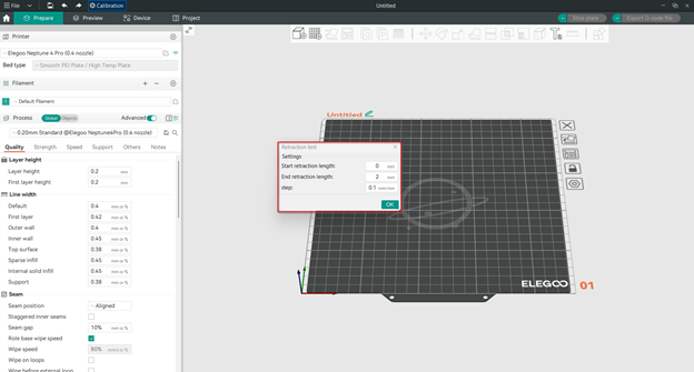 Configure Retraction Lengths in OrcaSlicer