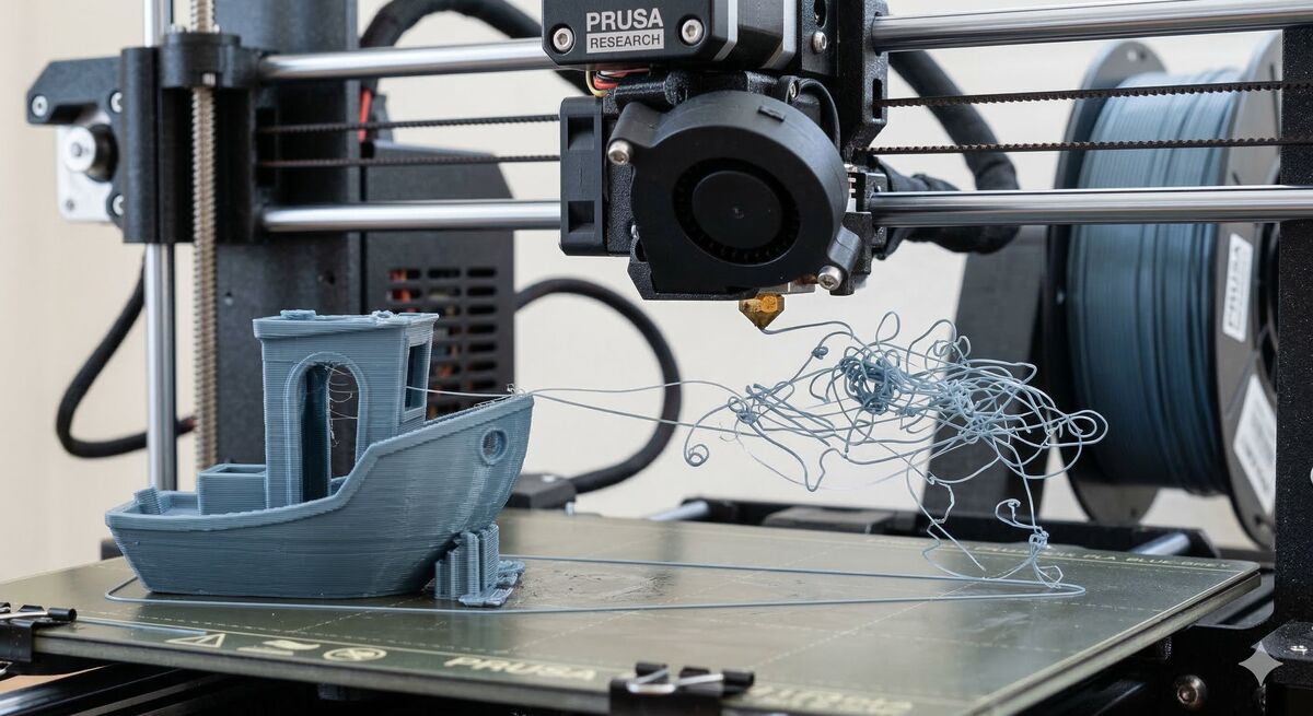 Spaghetti caused by the slicer extruding in locations with no model geometry Printing in mid-air due to slicing errors