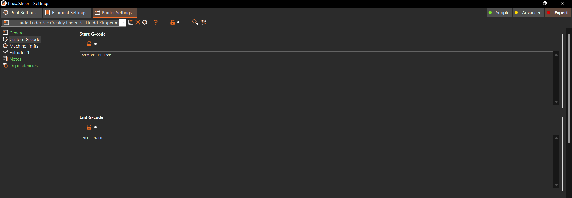 Using Prusa Slicer to produce Gcode for a Creality Ender 3.