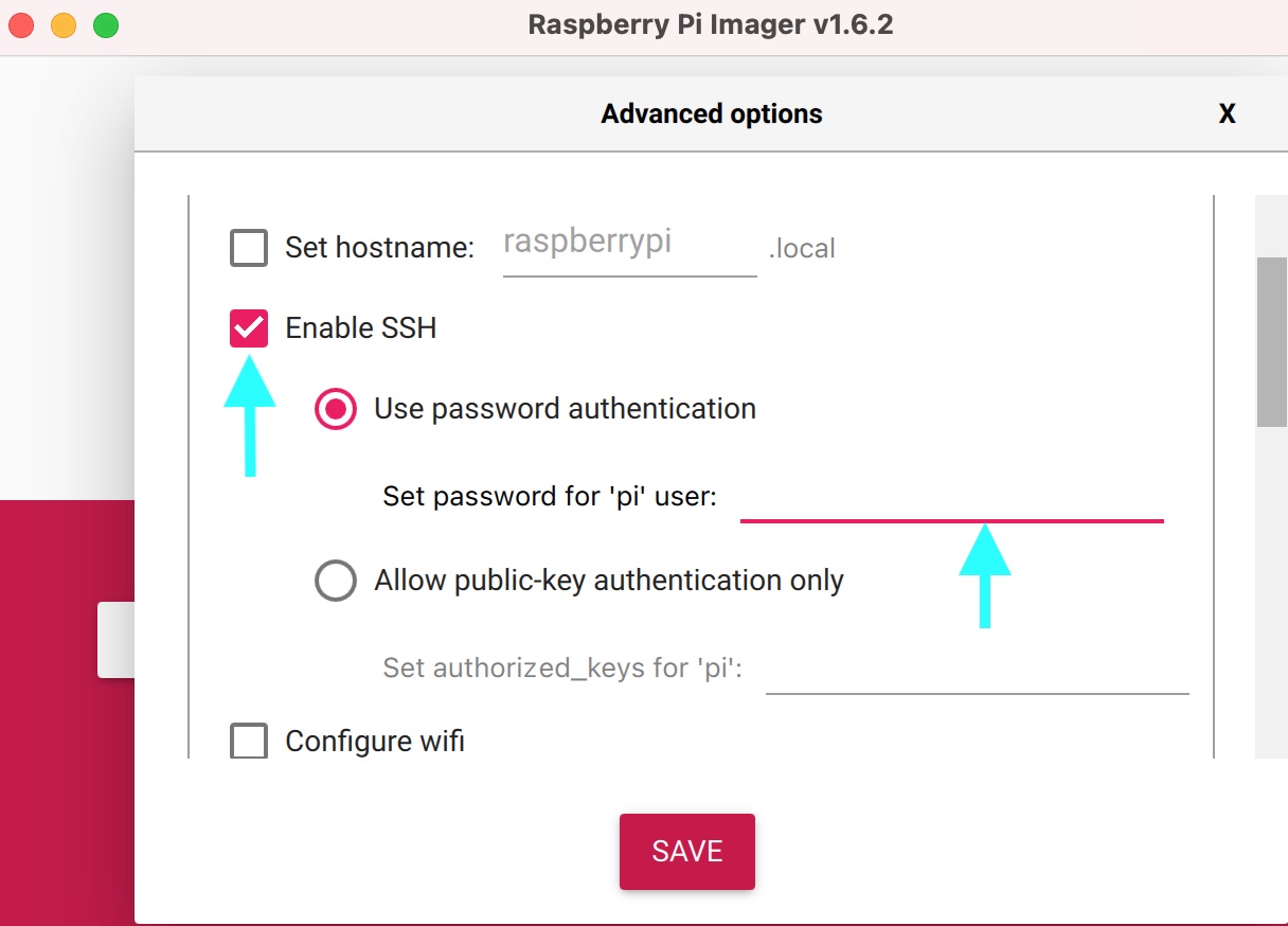 Enable SSH 