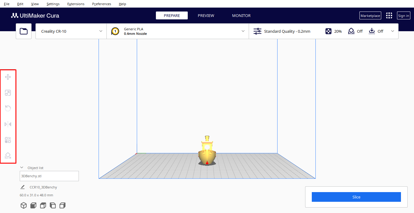 Cura Sidebar