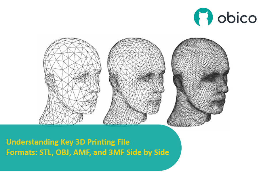 Understanding Key 3D Printing File Formats: STL, OBJ, AMF, and 3MF Side by Side Understanding Key 3D Printing File Formats: STL, OBJ, AMF, and 3MF Side by Side
