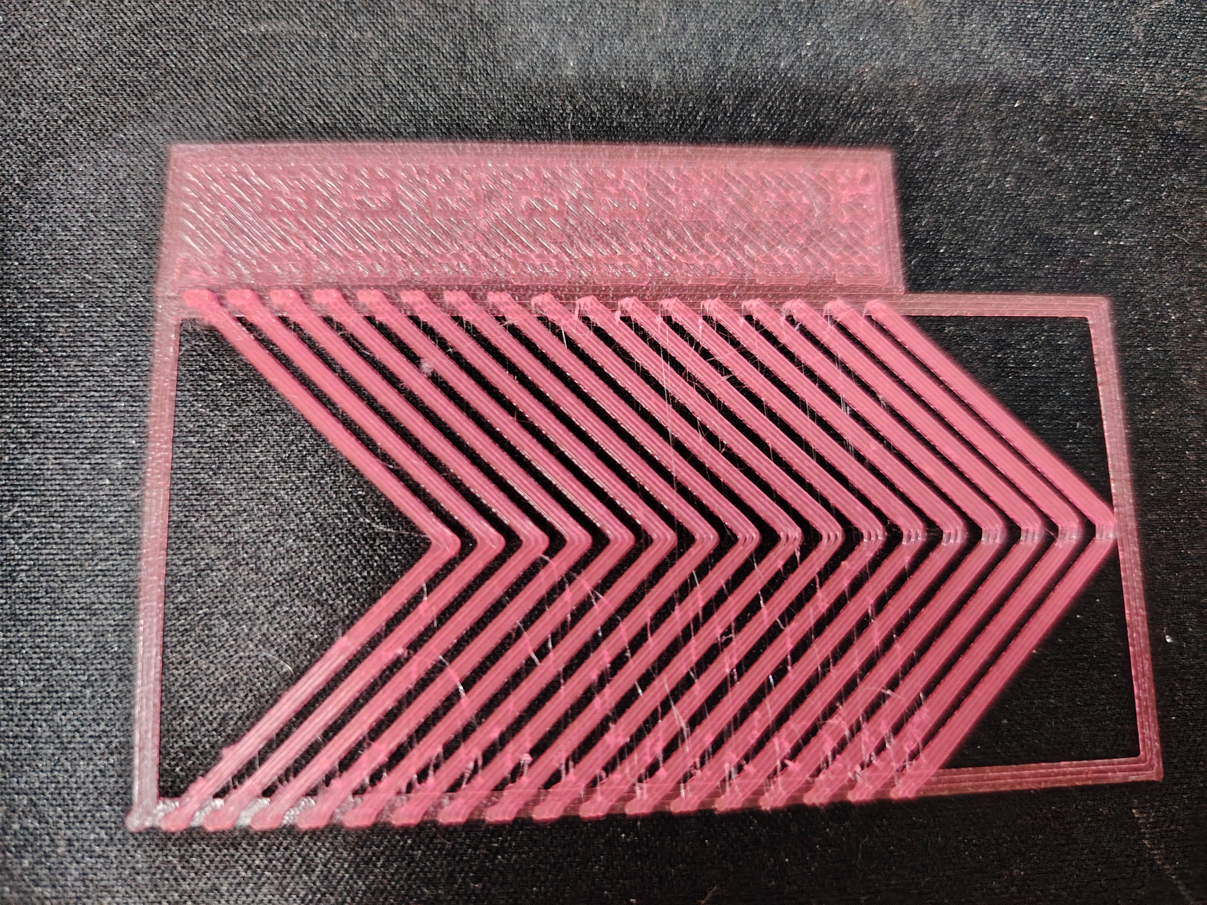 Risultato del test di calibrazione del metodo del pattern OrcaSlicer