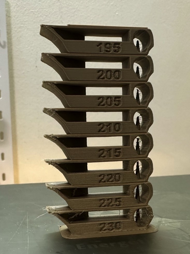 Analisi dei risultati e attuazione di modifiche - OrcaSlicer - torre di temperatura