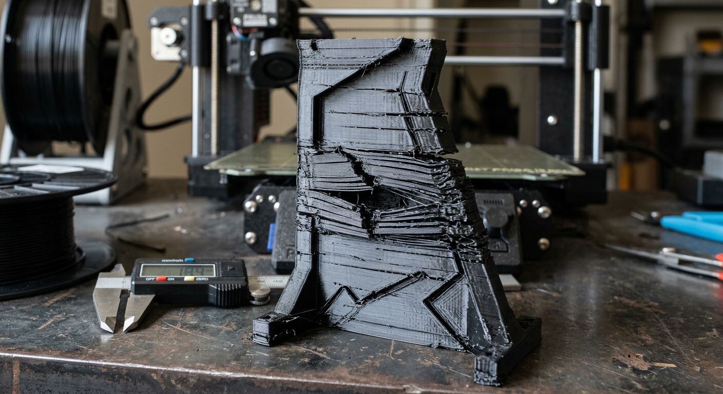 Layer separation and delamination cracks in 3D print